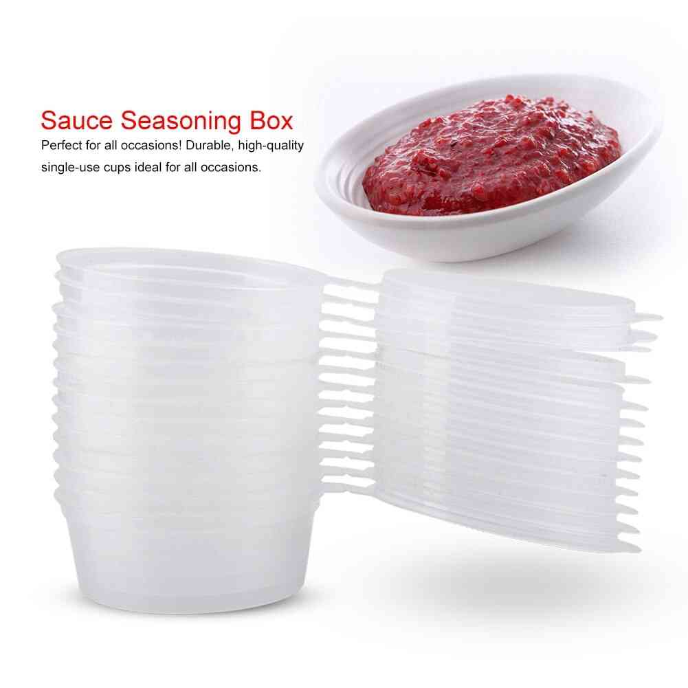 Disposable Plastic Clear Sauce Chutney Cups Boxes