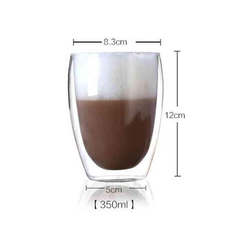Heat Resistant Double Wall Tea Glass Beer Coffee Cup Set