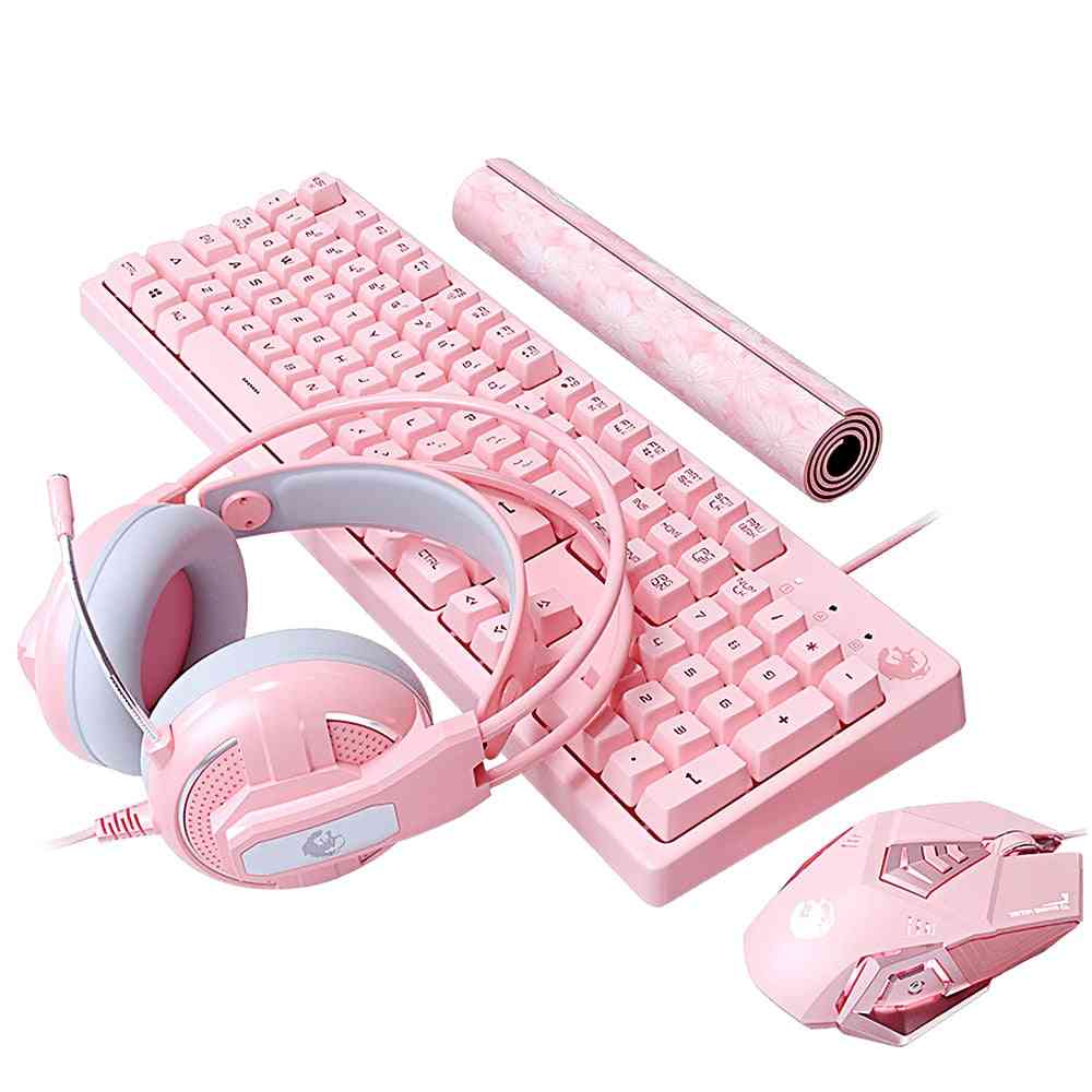 Keyboard Mouse Headset Combos Mechanical Gaming Sets