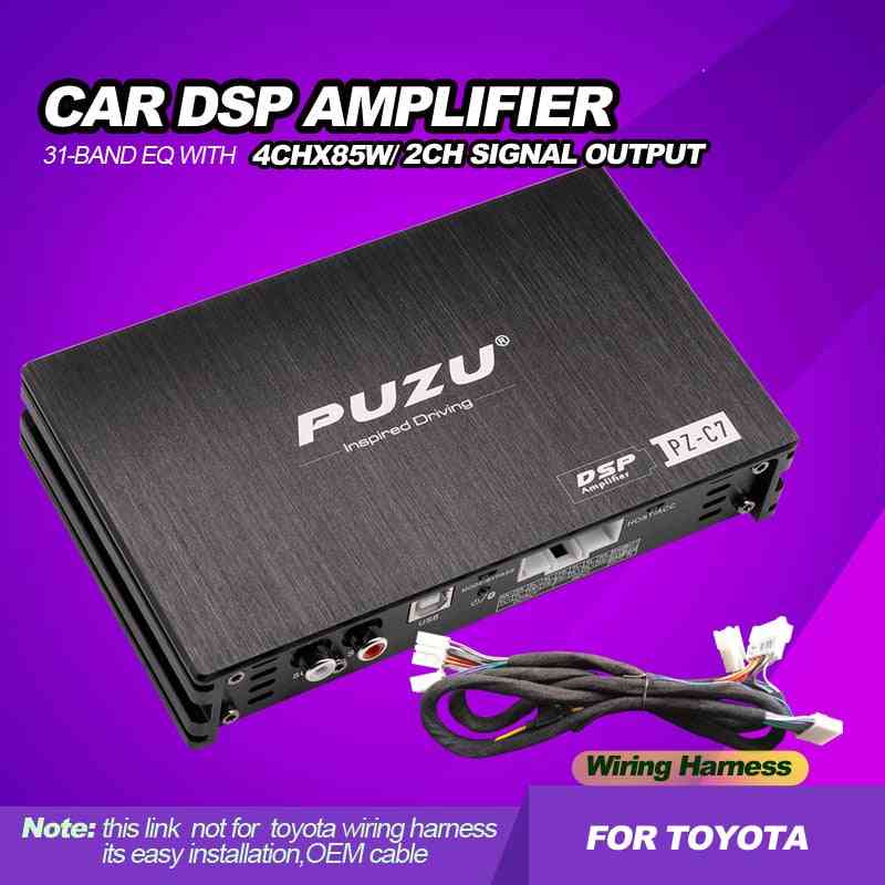 Car Dsp Amplifier With Factory Cable, Subwoofer Rca Output Audio Processor