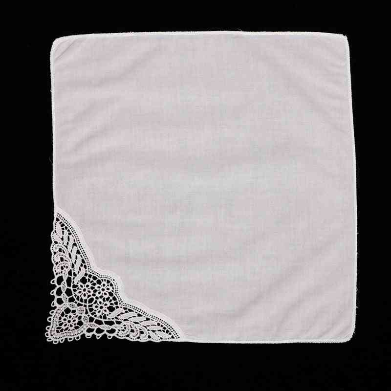 Premium Cotton Lace- Handkerchiefs Blank, Crochet Hankies