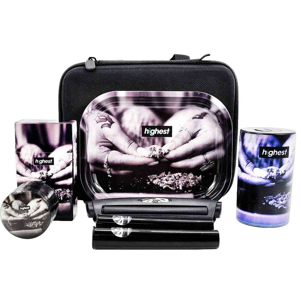 Metal Rolling Tray & Airtight Herb Container / Smoking Grinder Rolling Machine