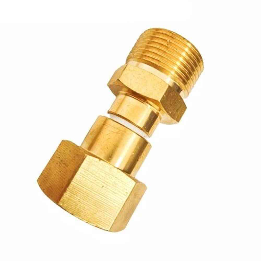 Washer Adapter Swivel, Female With Male Brass Thread, Connect To Pressure Hose Or Foam Gun Washing Pipe Machine