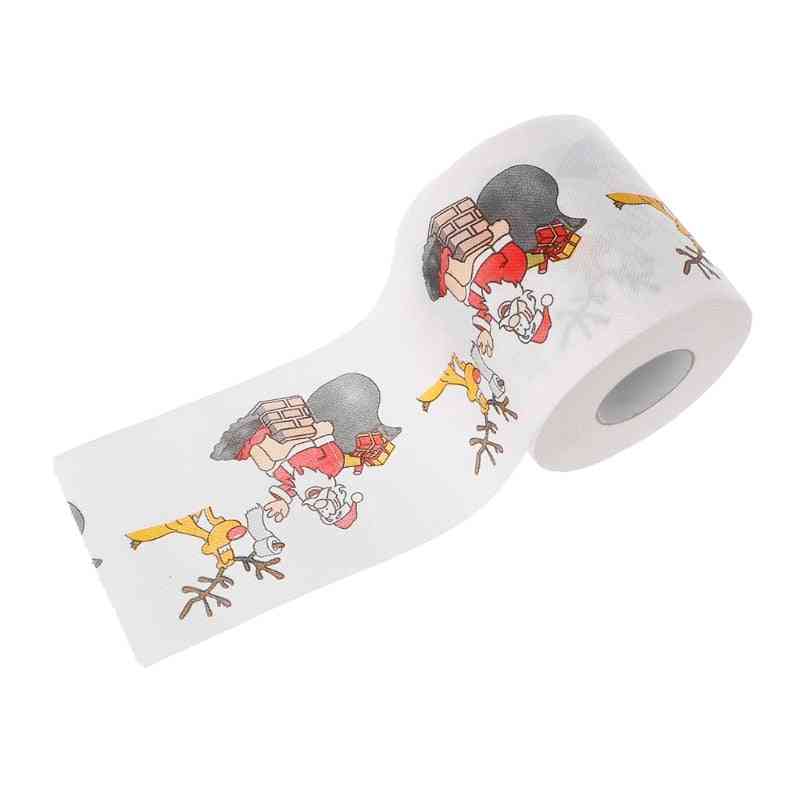 2 Layers Christmas Santa Claus Deer Toilet Roll