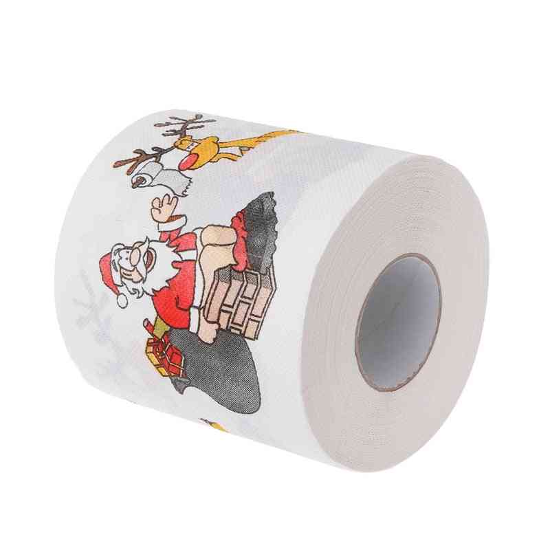 2 Layers Christmas Santa Claus Deer Toilet Roll