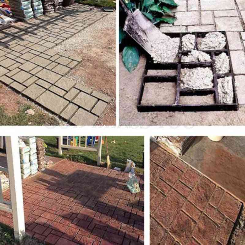 1pcs Plastic Pavement Brick- Concrete Stepping Cement Stone, Path Maker