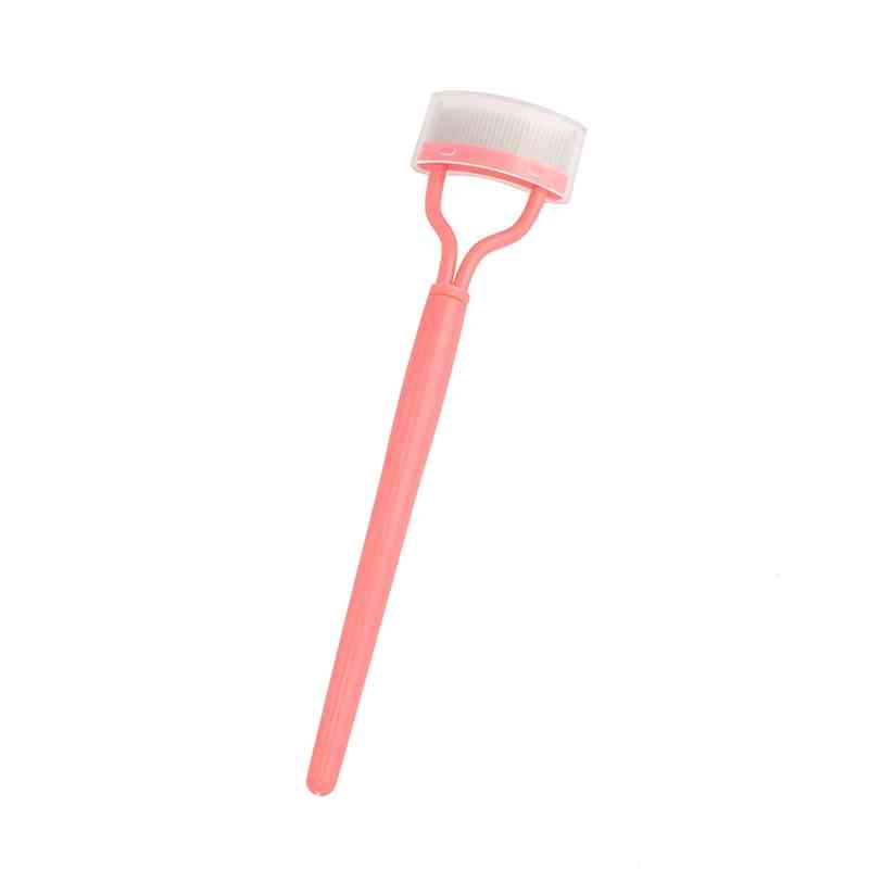 New Black Pink Eyelash Curler Metal Eyelash Brush Comb