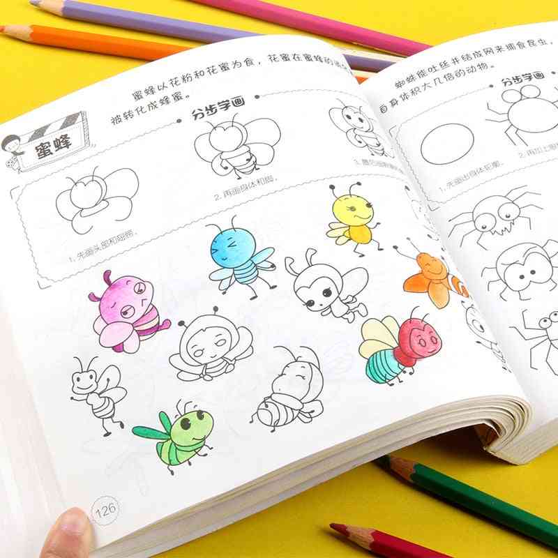 Barne-tegning utklipp, treningsfargebok
