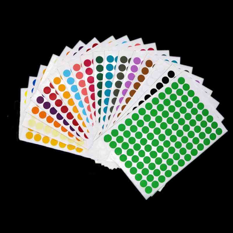 Circle Round- Color Coded, Adhesive Label, Dot Sticker