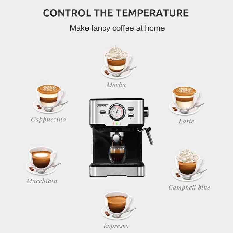 Inox Semi Automatic- Hot Water Steam, Temperature Display, Coffee Machine