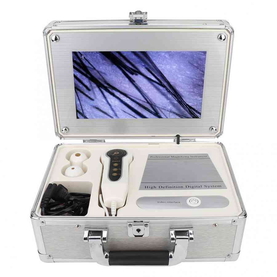 Digital dermoskopi detektor- lcd ansiktshud, analysator hår maskin