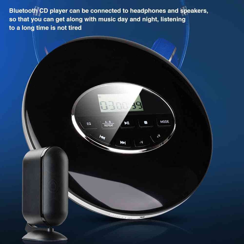 Bærbar cd-afspiller med bluetooth walkman-afspiller med lcd-skærm
