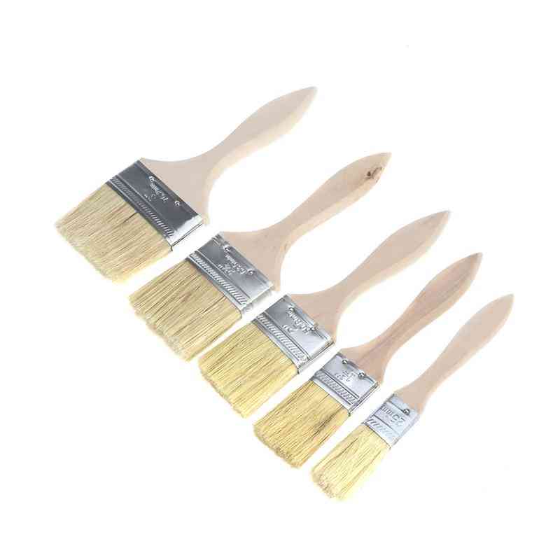 Paint Brushes With Wooden Handle