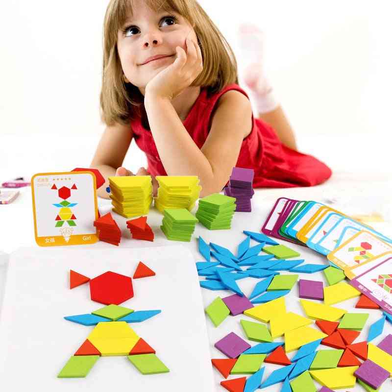 Children's Wooden 155pcs Jigsaw Puzzle Board Set