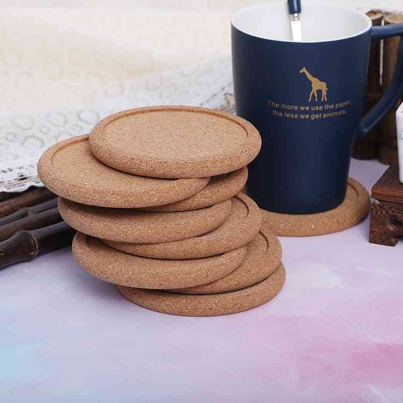 Round Cork Coasters Set Coffee Cup Mat/ Drink Tea Pad