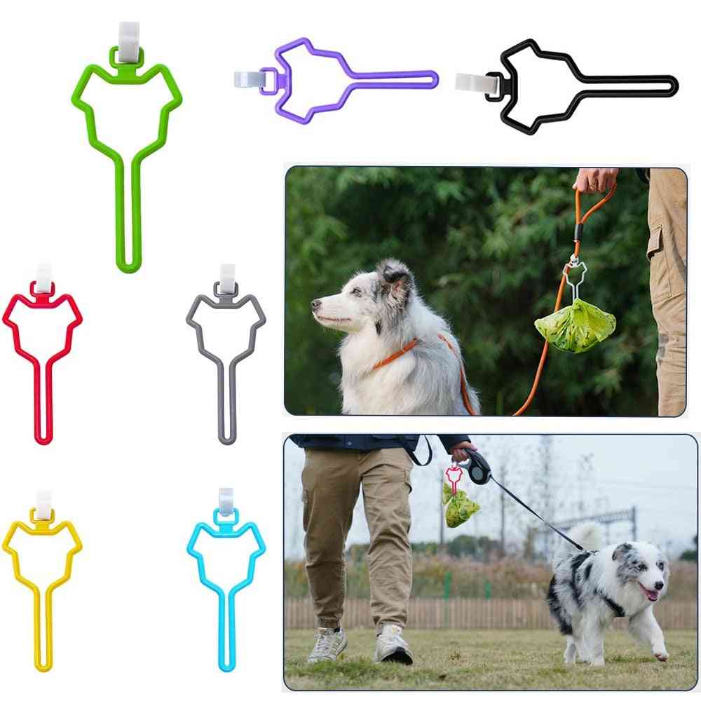Pet Garbage Poop Bag For Walking The Dog, Hands-free Clip, Traction Rope
