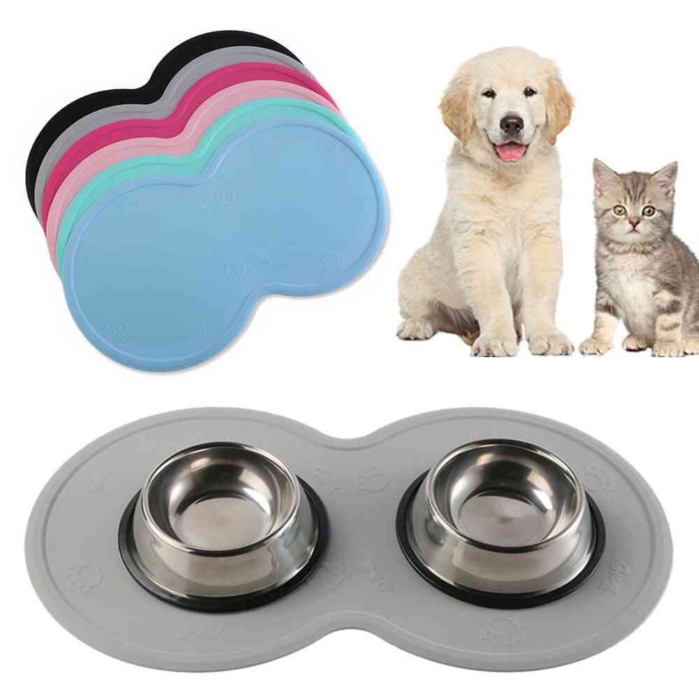 48*27cm Pet Dog Puppy Cat Feeding Mat Pad Cute Cloud Shape Silicone Dish Bowl