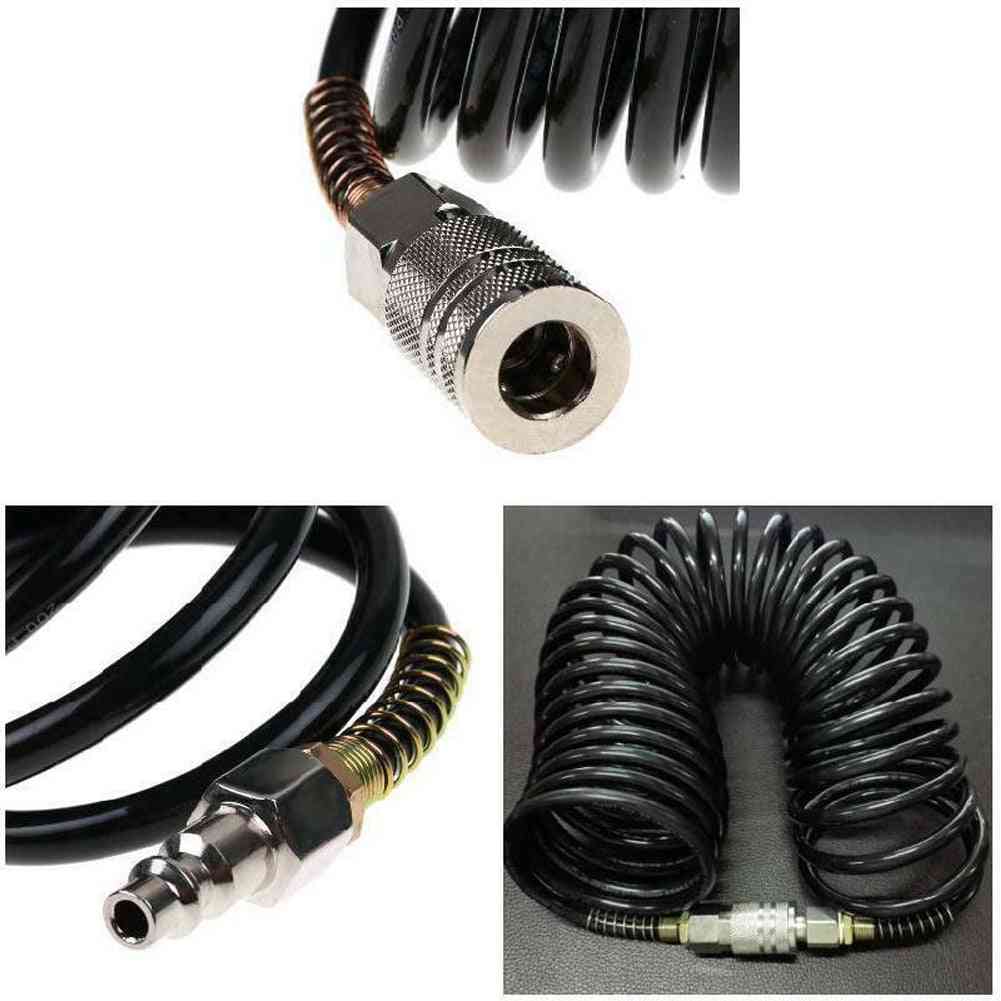 Flexible Quick Coupler Pipe Connect Inflating Coil Pe Air Hose Compressor