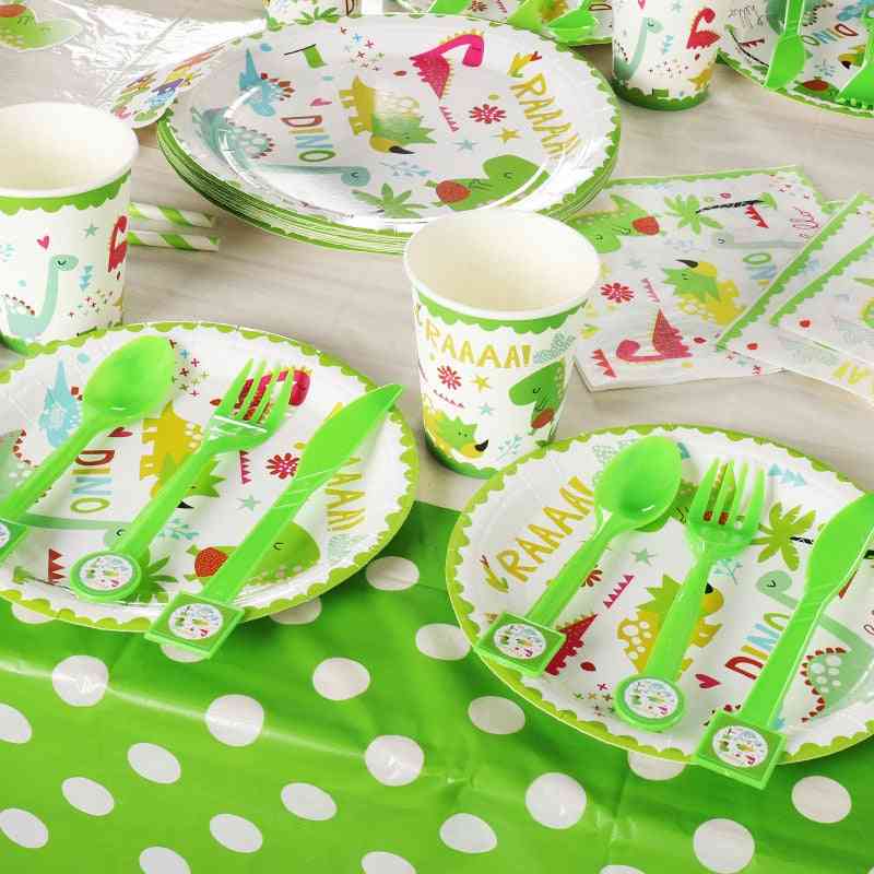 Party Tableware Birthday Party Decoration Kids Adult Paper Plate Cups