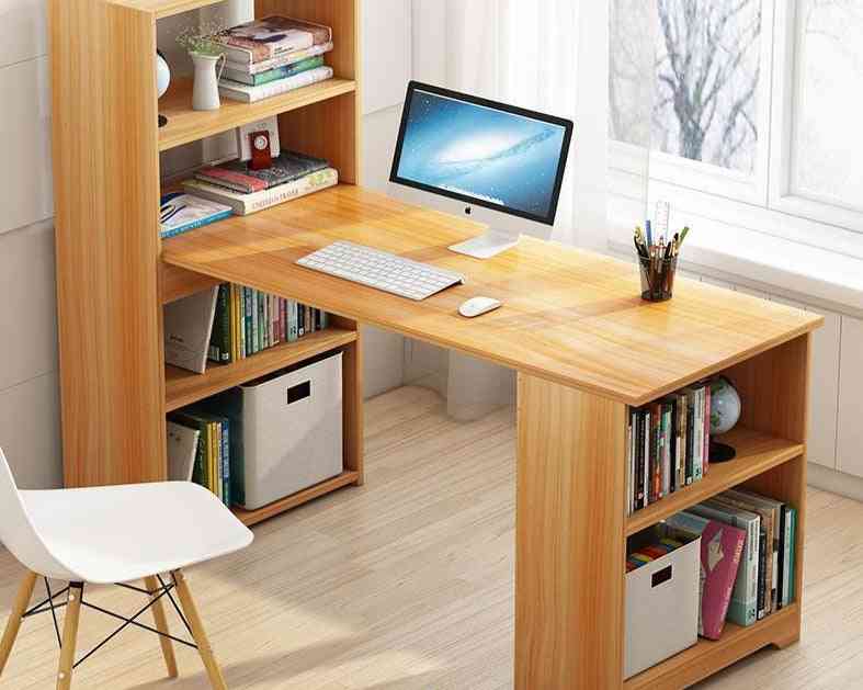 Bed Bedside Laptop Stand Computer Tablo Desk Table With Bookshelf