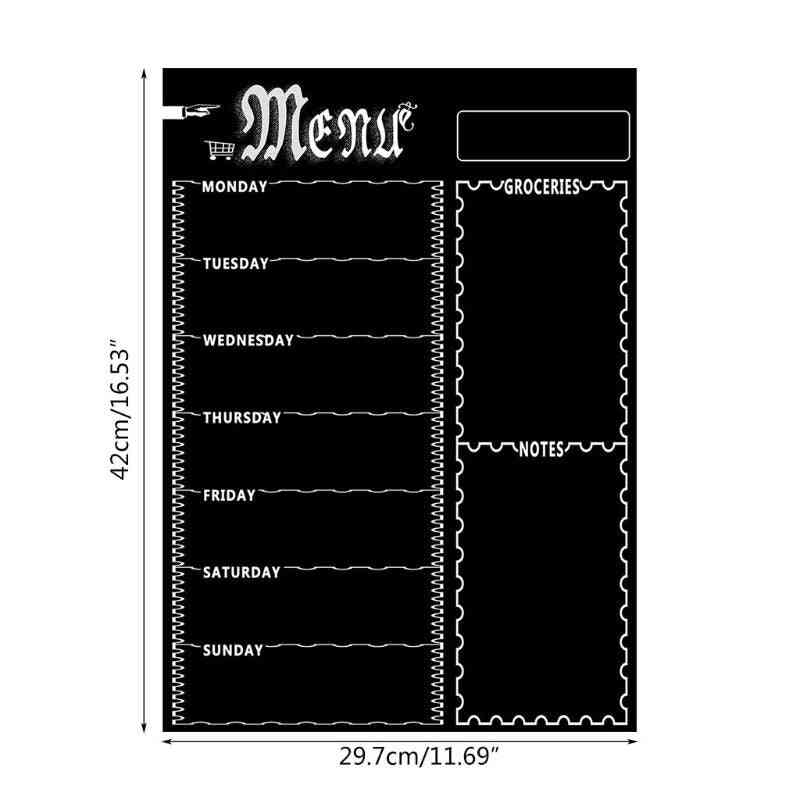 Magnetic Menu Board With 8 Markers