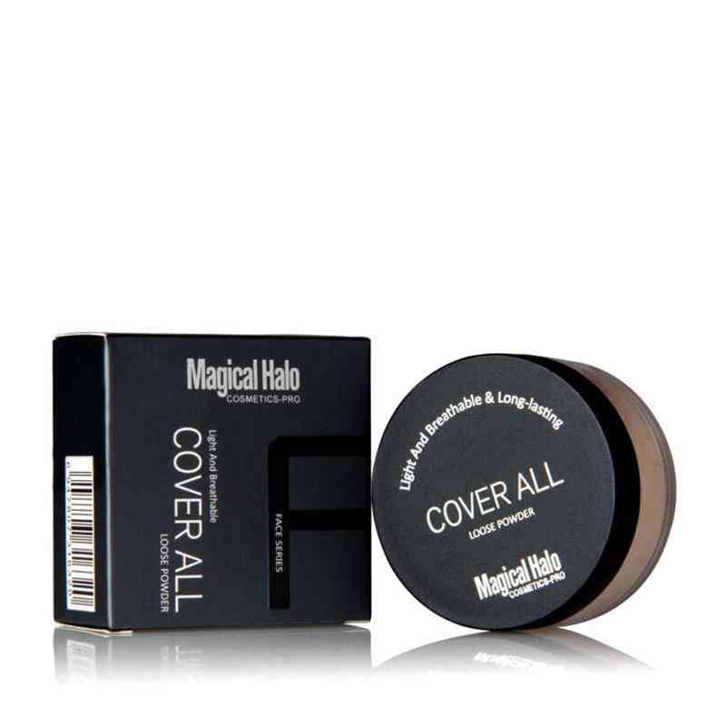 Oil Control Brighten Smooth Contour Loose Powder With Puff Cosmetics