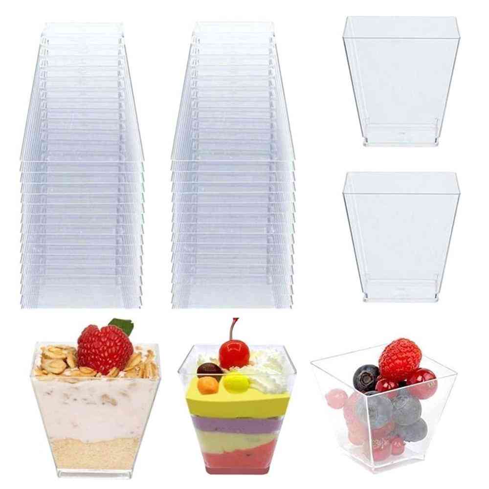 Ice Cream Cup. Plastic Fruit Candy Cake Cups