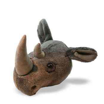 Animal Head Rhinoceros Plush Stuffed Toys