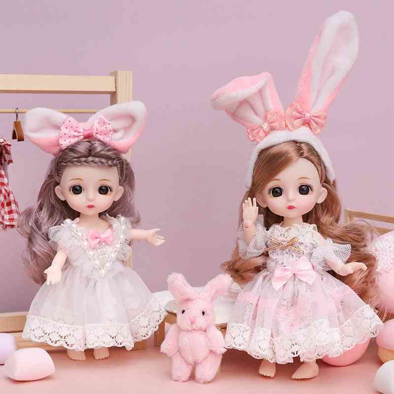 3d Big Eyes Beautiful Diy Toy Doll With Clothes