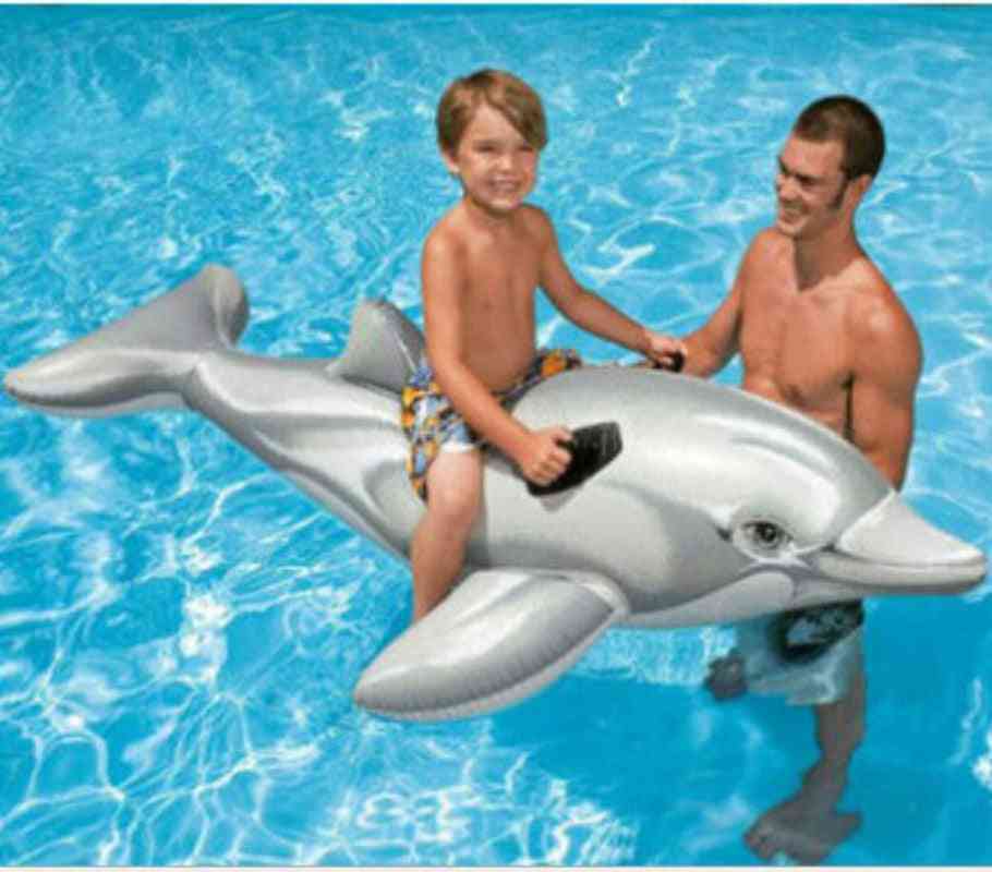 Kids Inflatable Dolphin Ride-on Swimming Pool Toy