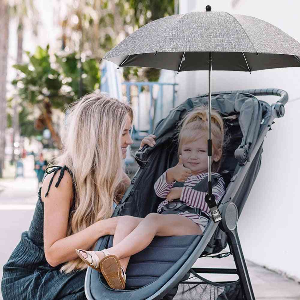 Universal Baby Stroller Folding Umbrella Sun Rain Protection Umbrella