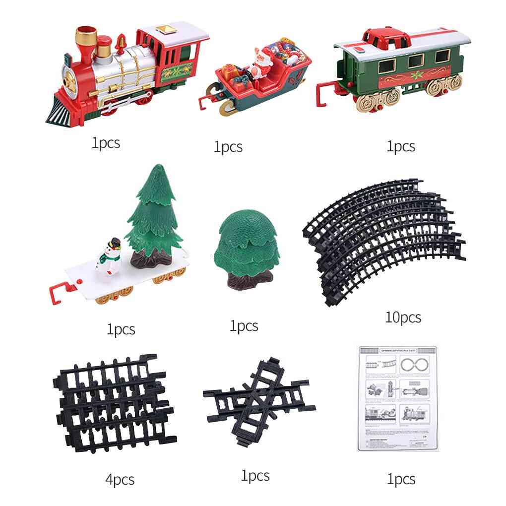 Lights And Sounds Christmas Train Set Railway Tracks Toy