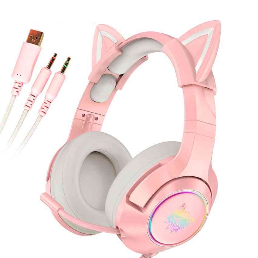 Gaming Headphones With Mic & Led Light