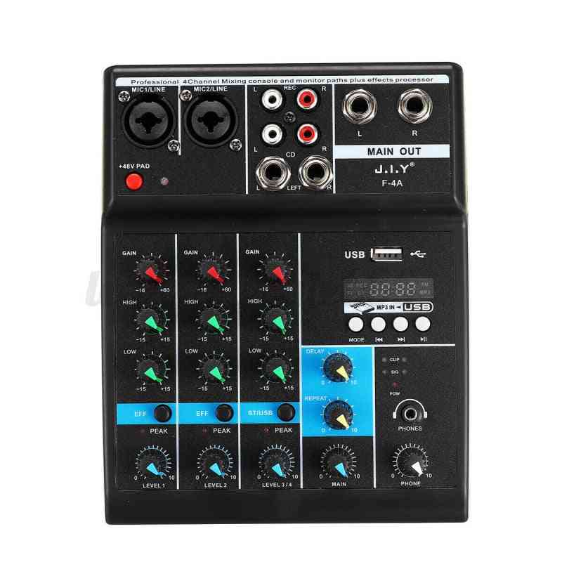 4 Channels Mini Usb Audio Mixer Amplifier