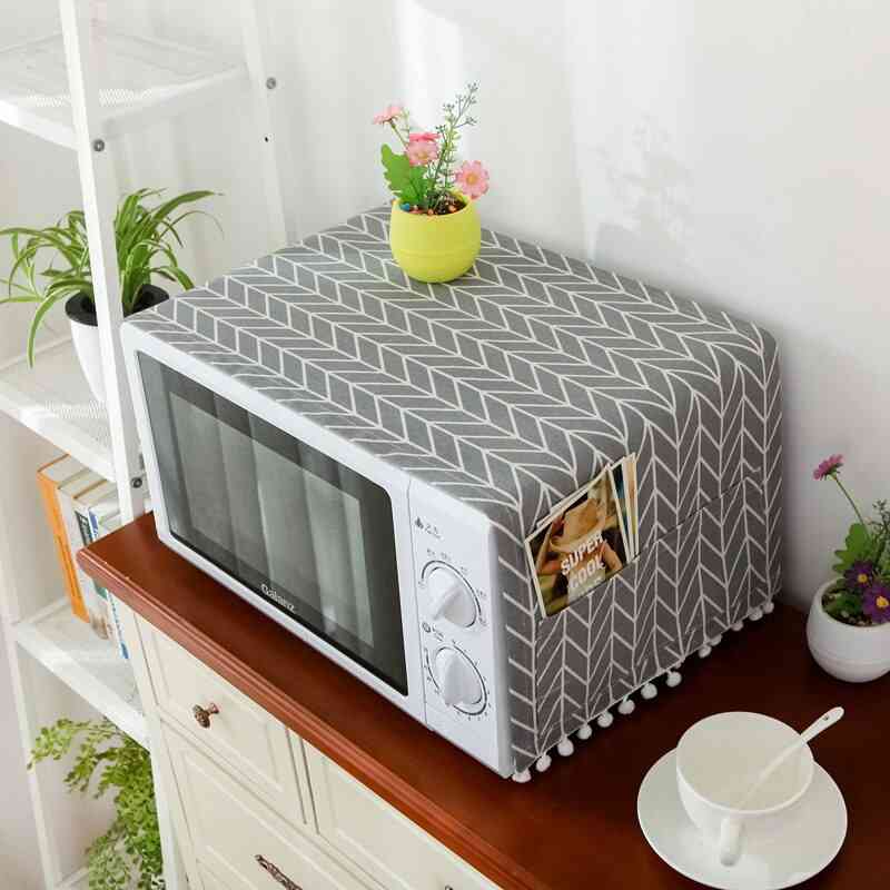 Microwave Oven Hood Oil Dust Cover With Storage Bag
