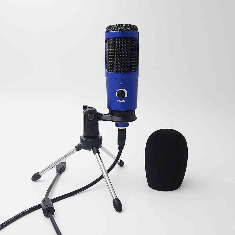 Professional Usb Microphone Pc Condenser Podcast Streaming Cardioid Mic