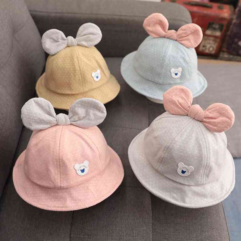 Summer Autumn Baby Cute Dot Bows Hat