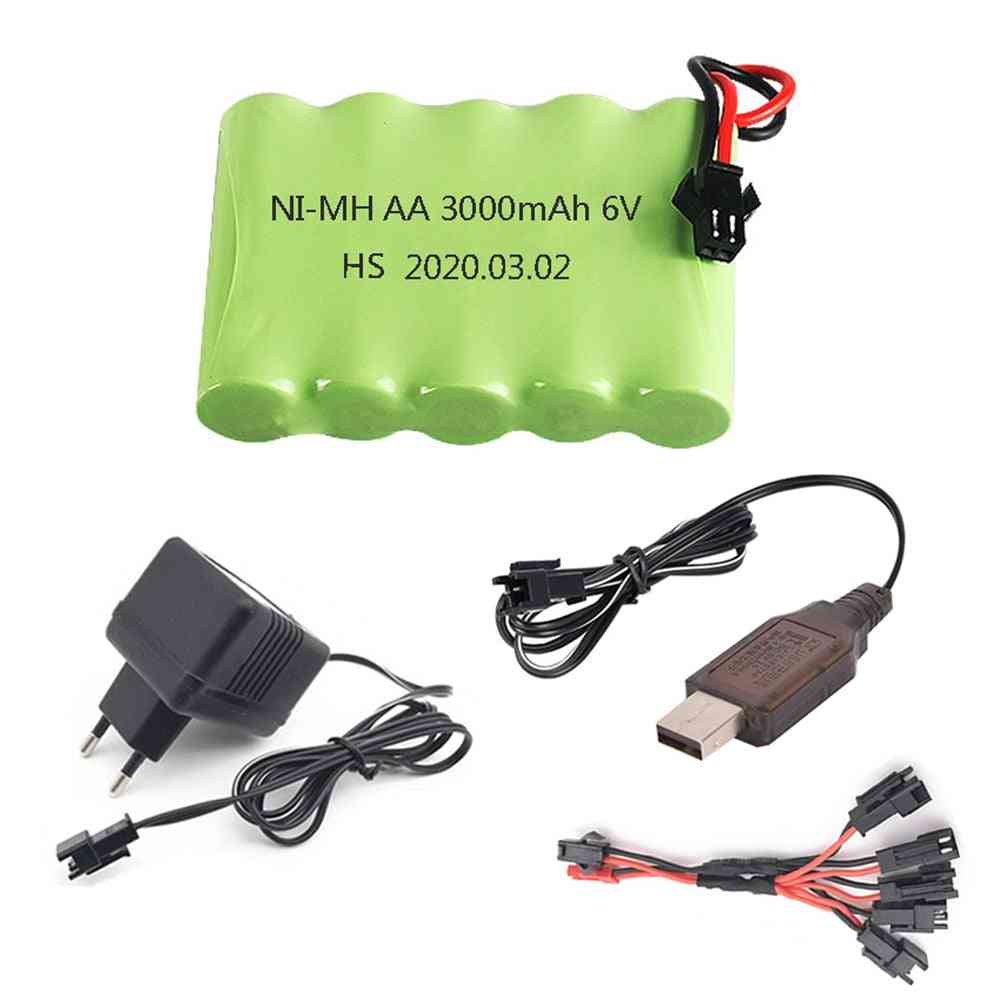 6v Aa Nimh Battery With Charger Cable For Rc Toy