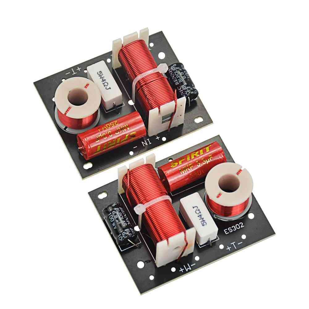 2 Ways 80w Audio Speaker Crossover Treble+bass Frequency Divider Filters