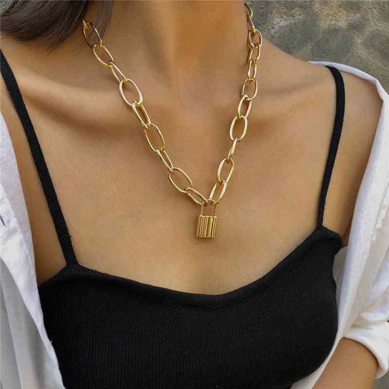 Hollow Chain Female Neck Jewelry Gothic Necklaces