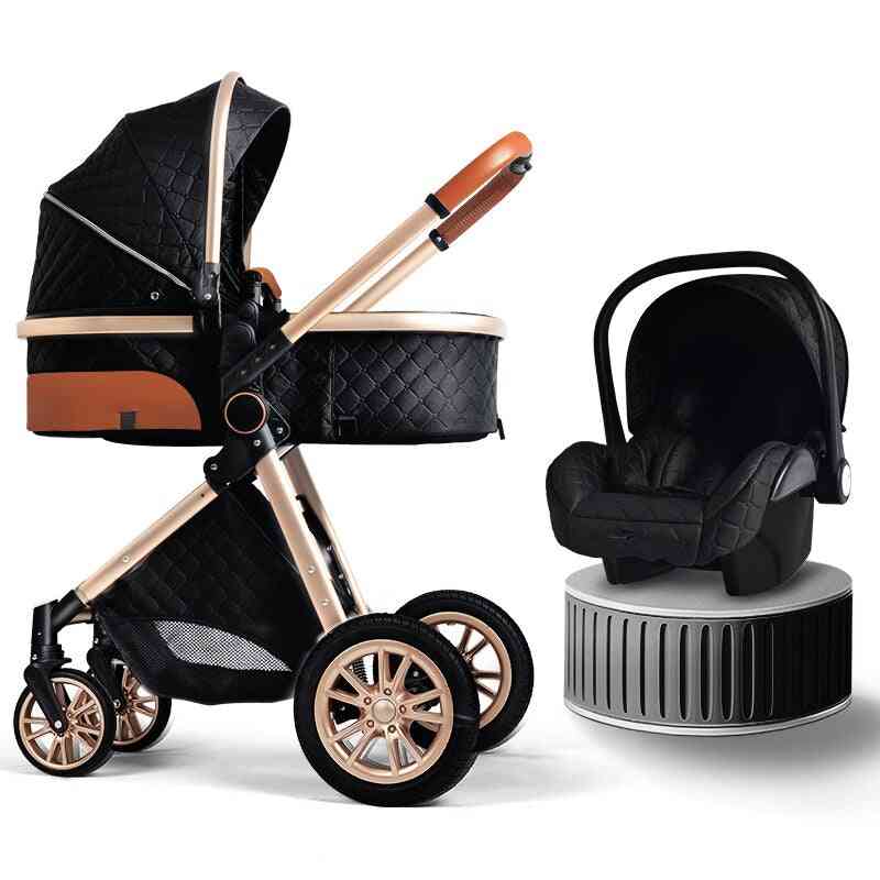 Aluminum Alloy Frame- Luxury Baby Stroller With Rubber Wheel