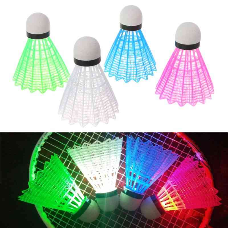 4pcs Colored Plastic Led Luminous Badminton