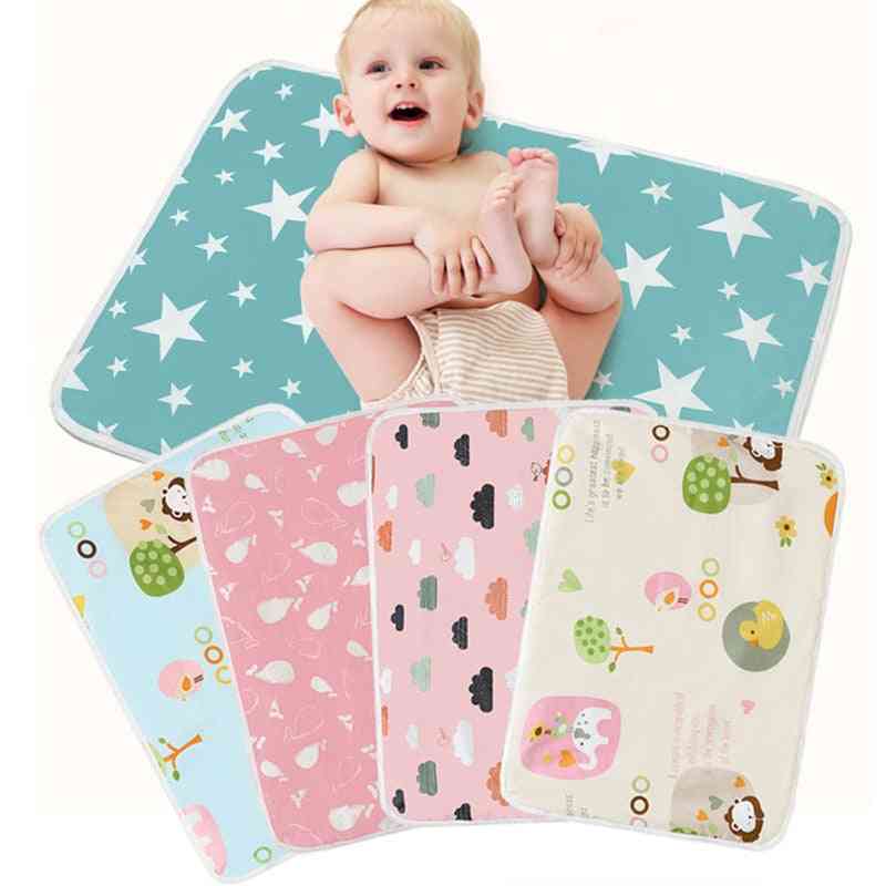 Nappy Changing Mat Breathable Waterproof Infant Diaper Cartoon Print Cover
