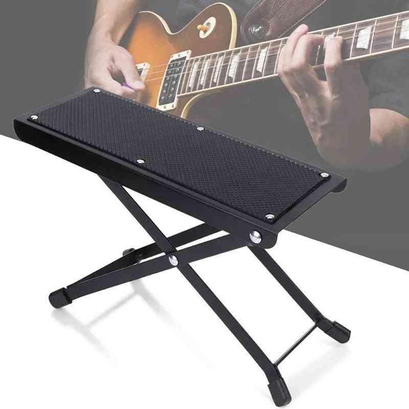 Guitar Footrest Pedal Support Utility With Adjustable Height