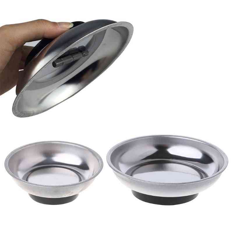 Stainless Steel Round Magnetic Parts Tray Bowl
