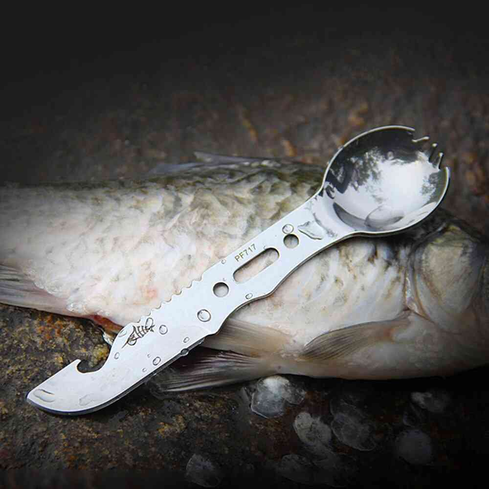 Cookware Spoon Fork Bottle Opener Camping Tool