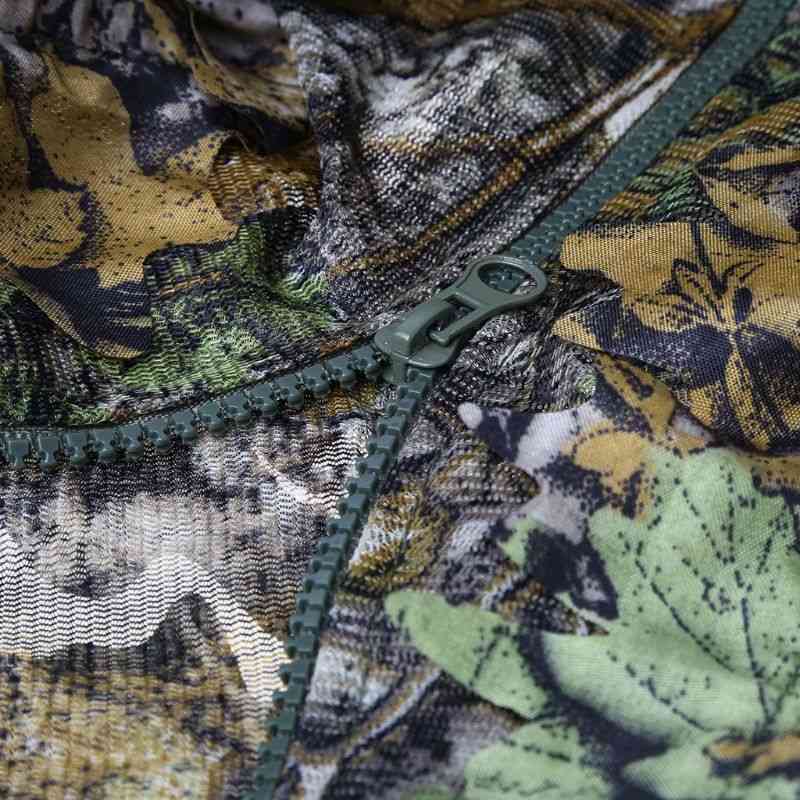 3D leaf coat byxor kamouflage utomhus män djungel kostym