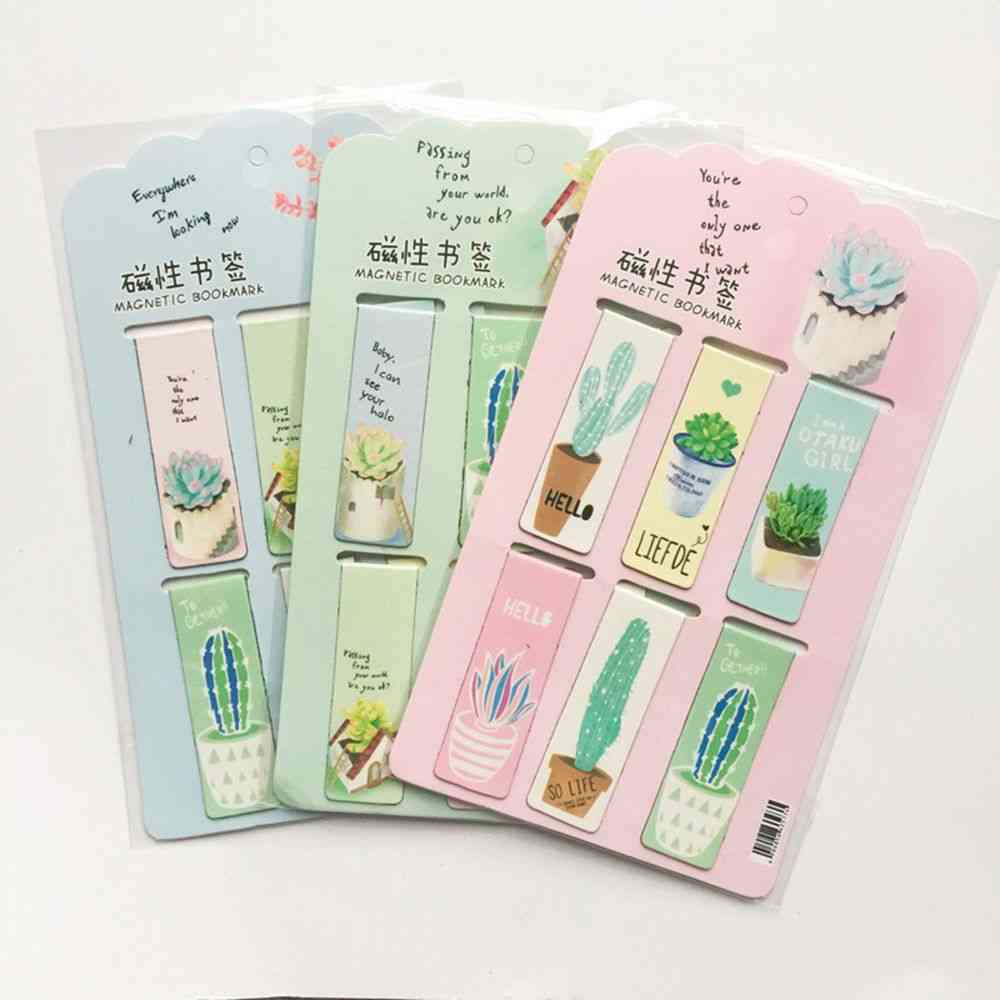 Plants Cactus Magnetic Bookmarks