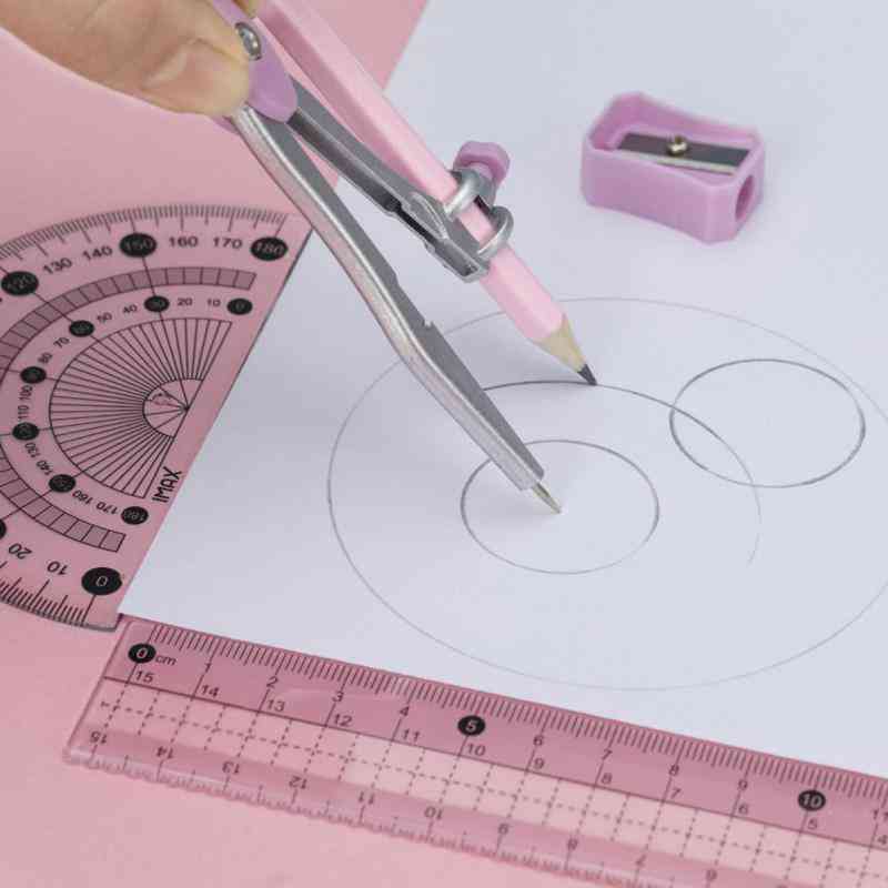 Iron Packaging Compasses Rule Stationery Set