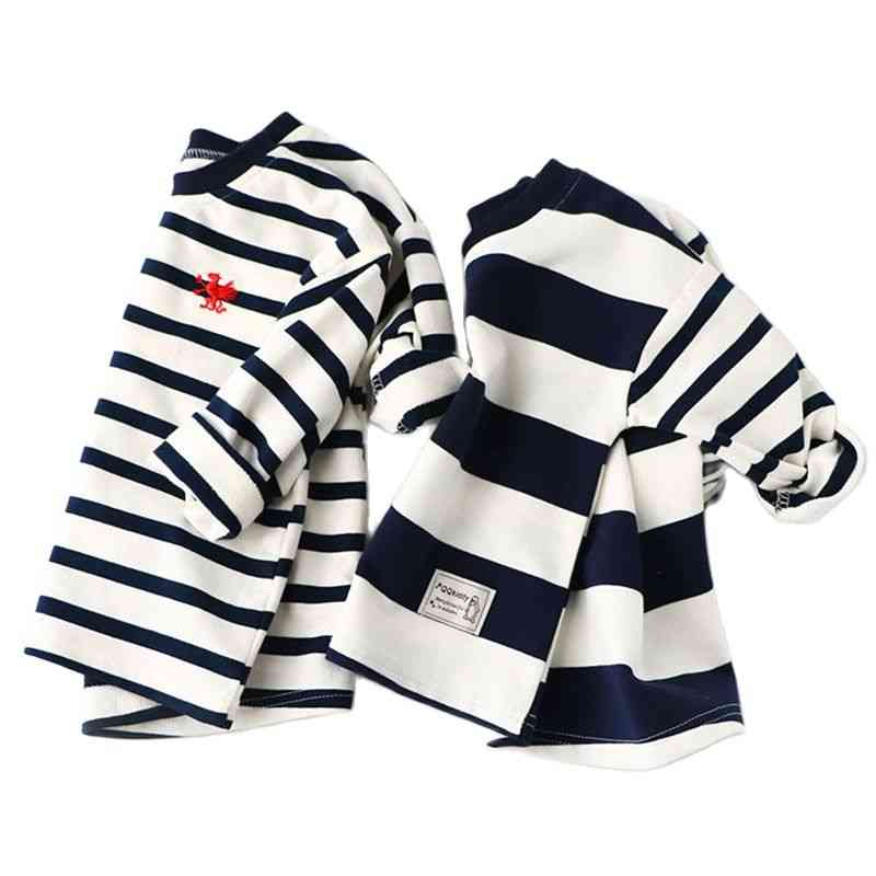 Casual Pullover- Cotton Long-sleeve, Striped O-neck, Sweatshirt Hoodies